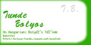 tunde bolyos business card